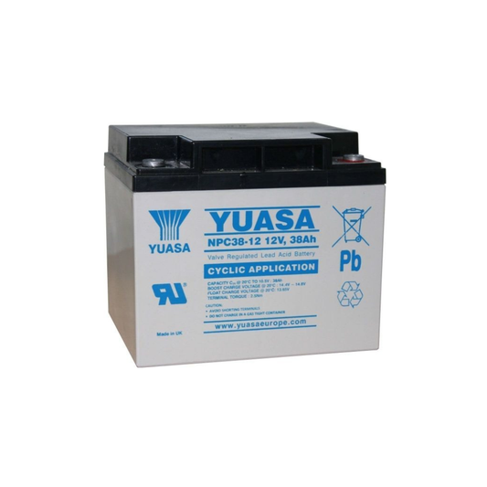 YUASA NPC38-12, 12V 38AH 20HR (AS 40AH & 42AH)
